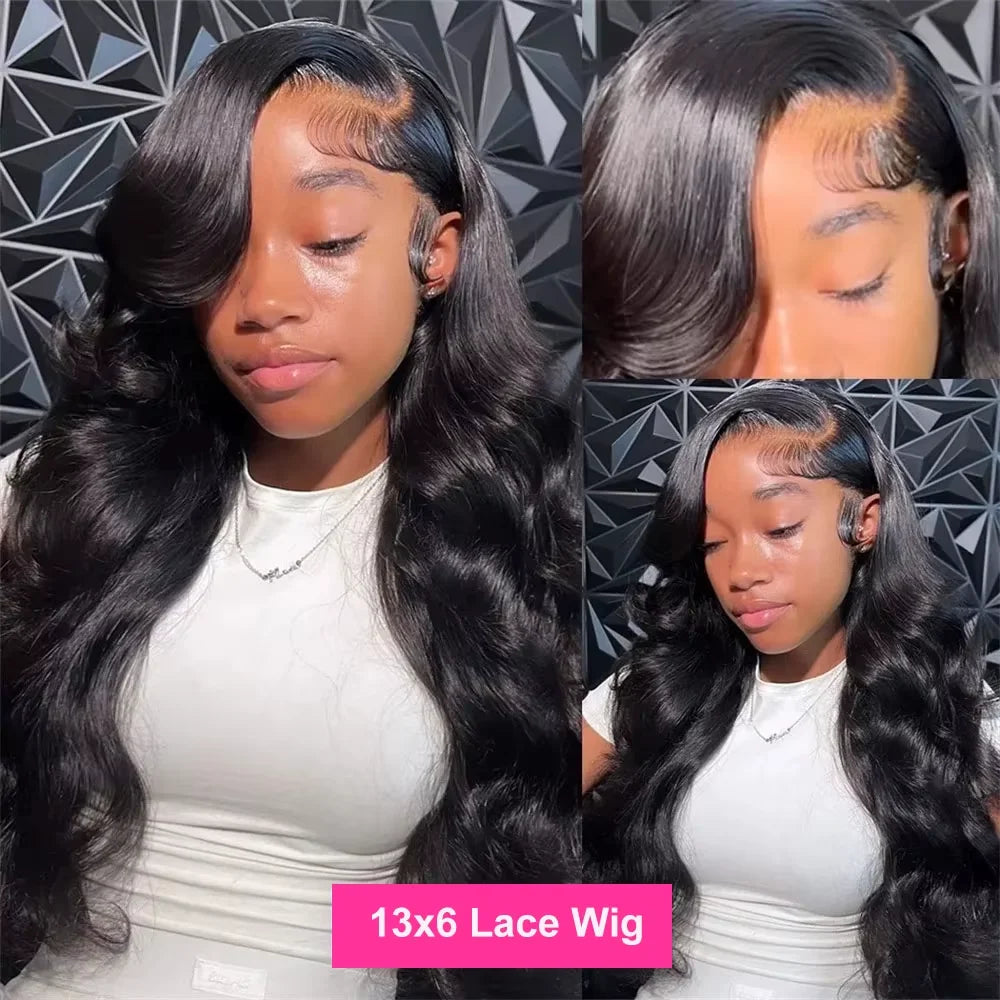 30 32Inch Body Wave HD Lace Front Wigs Pre Plucked Loose Wave 300% Density 13x6 HD Lace Frontal Wig Glueless Human Hair Wig