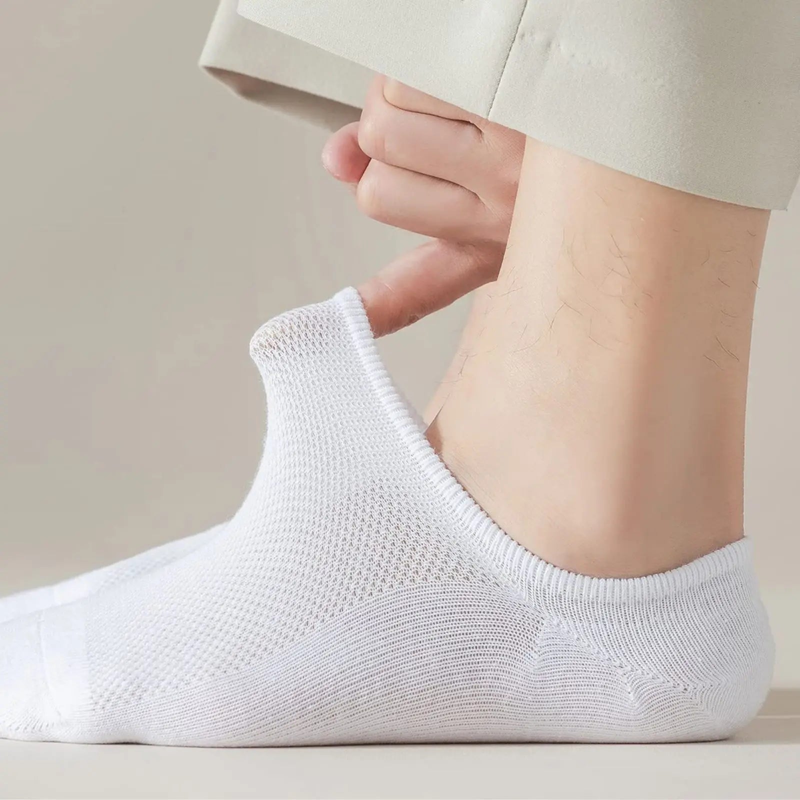 RMSWEETYIL 5 Pairs No Show Low Cut Short Invisible Liner No Slip Socks for Men and Women Cotton Thin Flat No See Boat Shoe Socks