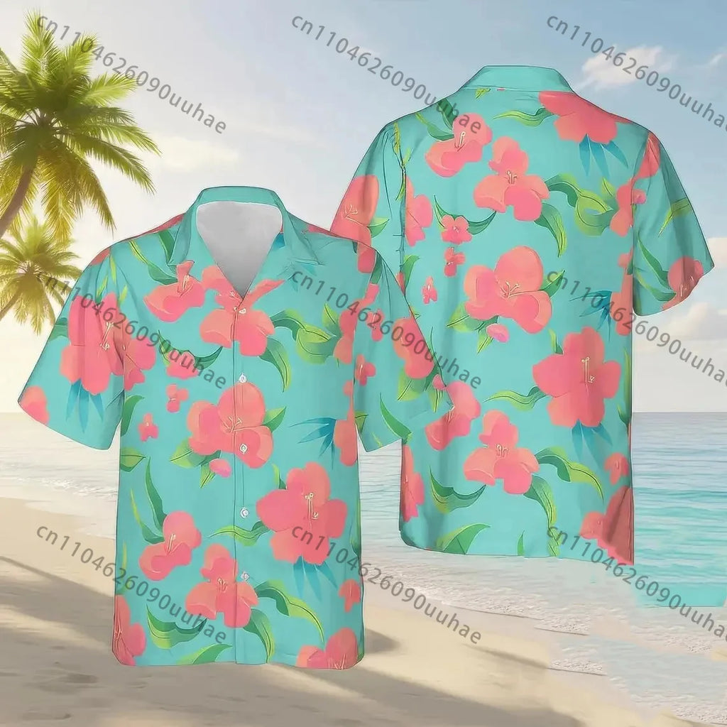 Saja Boys Hawaiian Shirt Fashion Trendy Movie Print Top Korean Streetwear Style Cosplay Outfit Shirts