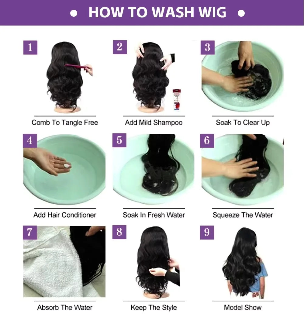30 32Inch Body Wave HD Lace Front Wigs Pre Plucked Loose Wave 300% Density 13x6 HD Lace Frontal Wig Glueless Human Hair Wig