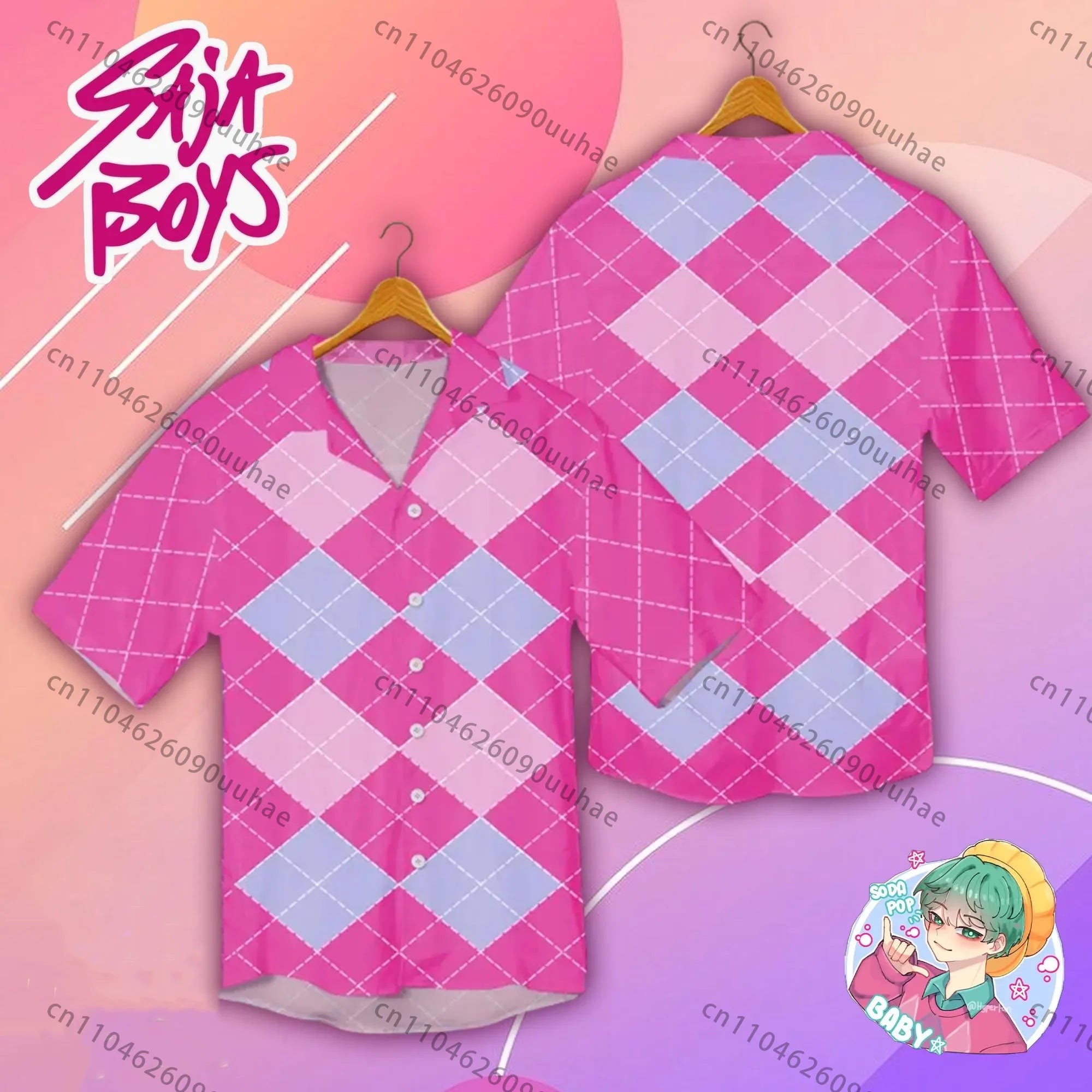 Saja Boys Hawaiian Shirt Fashion Trendy Movie Print Top Korean Streetwear Style Cosplay Outfit Shirts