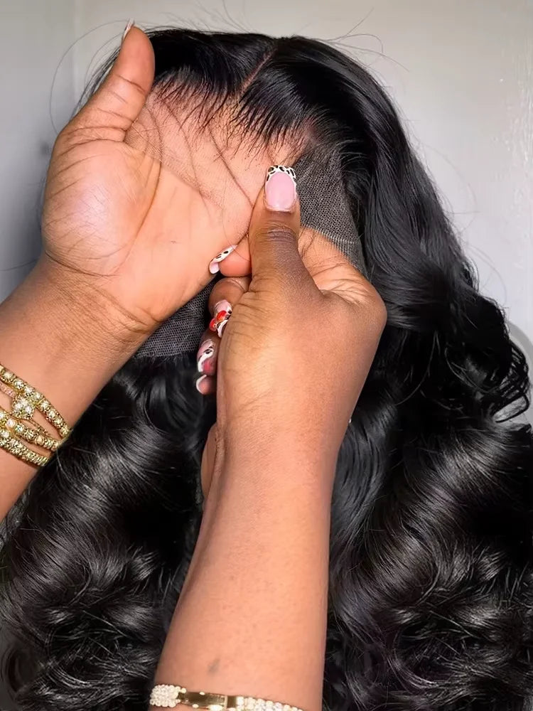 30 32Inch Body Wave HD Lace Front Wigs Pre Plucked Loose Wave 300% Density 13x6 HD Lace Frontal Wig Glueless Human Hair Wig