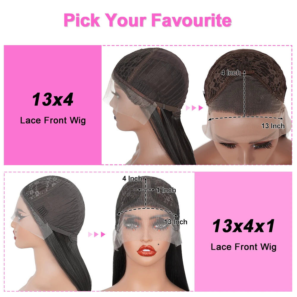 Long Straight 13X4 Lace Front Synthetic Hair Wig with Baby Hair Chocolate Brown Colored Silky Straight Lace Front Wigs For Women