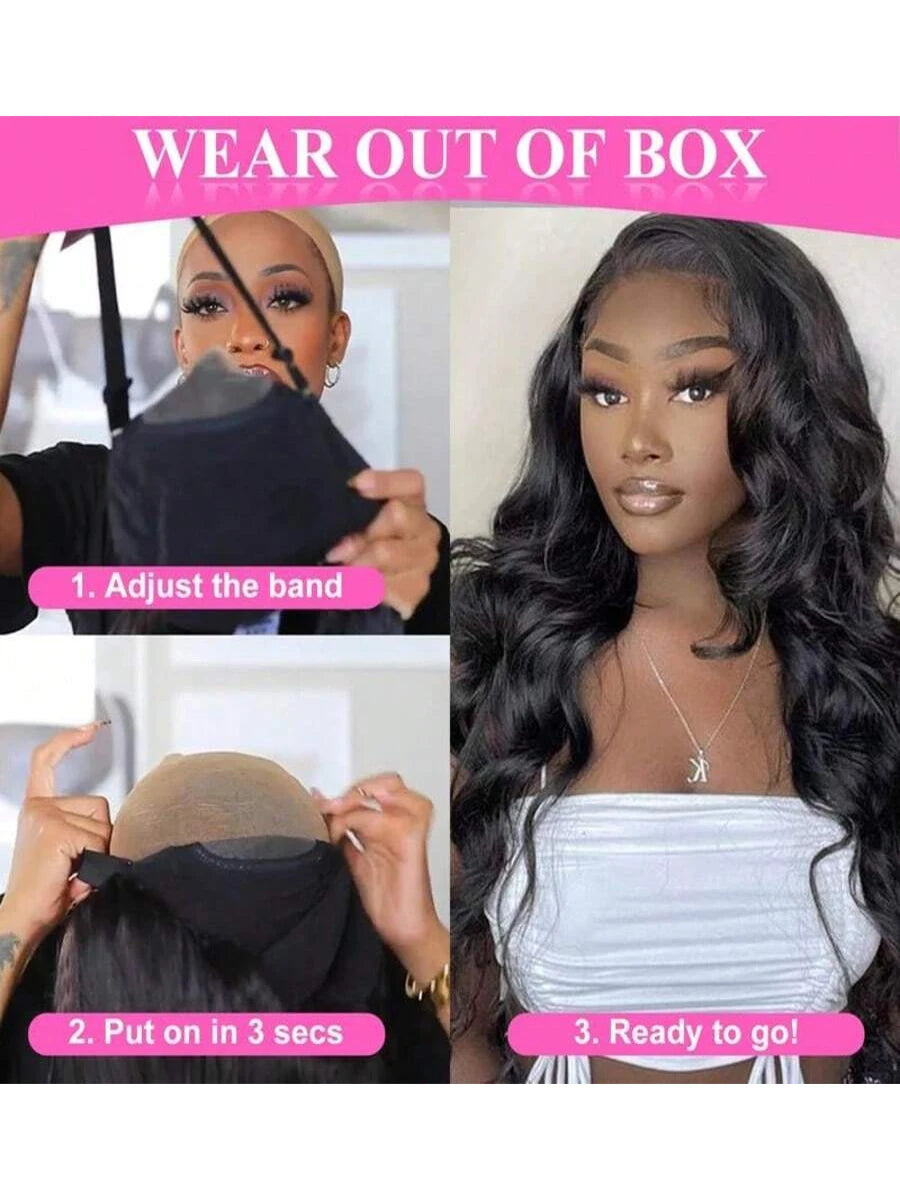40 Inch Wear And Go Glueless Wigs Human Hair Pre Plucked Pre Cut 5x5 HD Lace Front Wigs 250% Density Body Wave No Glue For Women