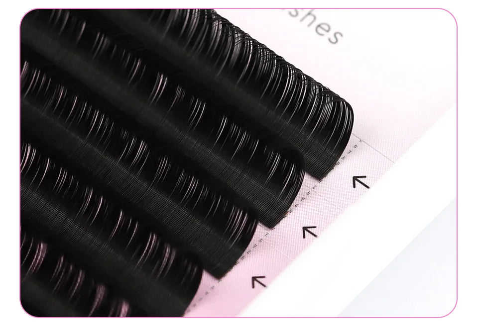 RUJADE 0.03 0.05 0.07 Russian Volume Eyelashes Extension Individual Handmade Lashes Fans Silk False Mink Eyelash Pinching Fans