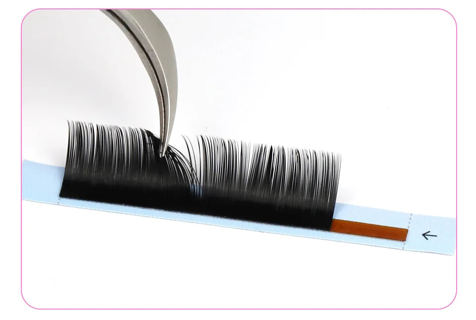 RUJADE 0.03 0.05 0.07 Russian Volume Eyelashes Extension Individual Handmade Lashes Fans Silk False Mink Eyelash Pinching Fans