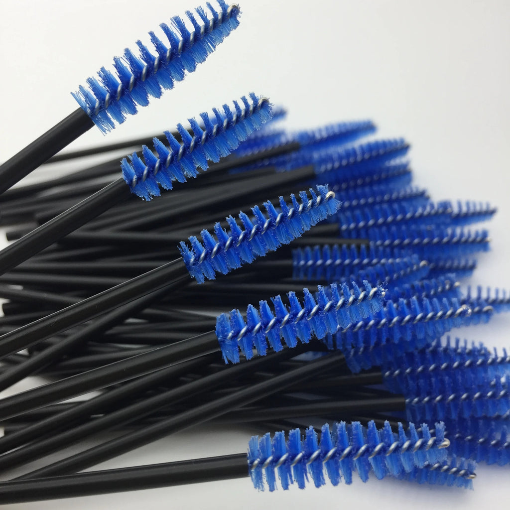 New 5/25/50Pcs Wholesale Crystal Eyelashes Brush Applicator Eyelash Brushes Plastic Mascara Wand Lashes Extension Makeup Beauty