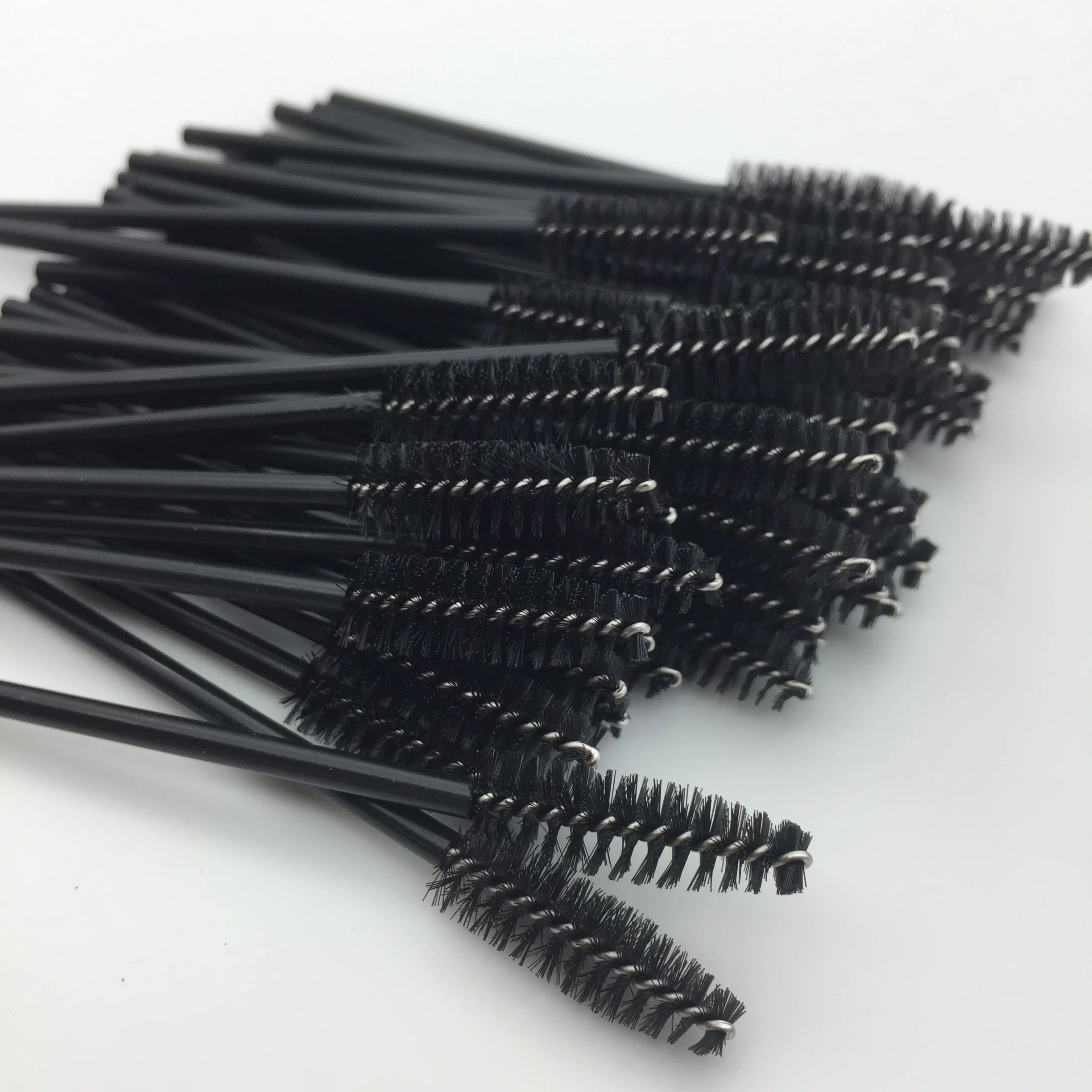New 5/25/50Pcs Wholesale Crystal Eyelashes Brush Applicator Eyelash Brushes Plastic Mascara Wand Lashes Extension Makeup Beauty