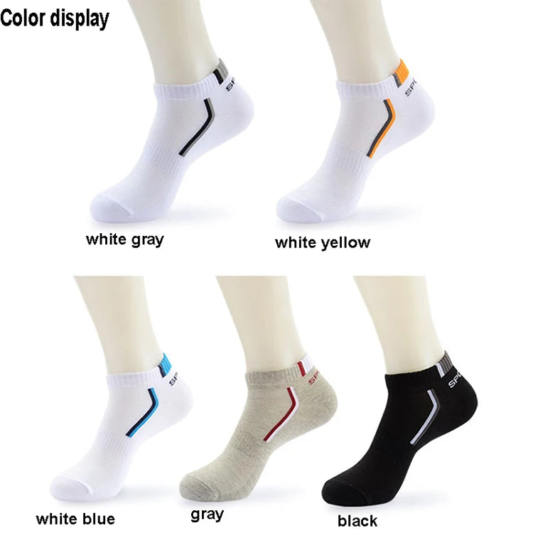 10 Pair High Quality Men Ankle Socks Breathable Cotton Sports Socks Mesh Casual Athletic Summer Thin Cut Short Sokken Size 38-48