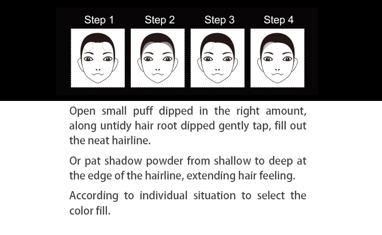 Sevich Hairline Powder 4g Hairline Shadow Powder Women Men Makeup Hair Concealer Natural Cover Unisex Hair Straightener Brush
