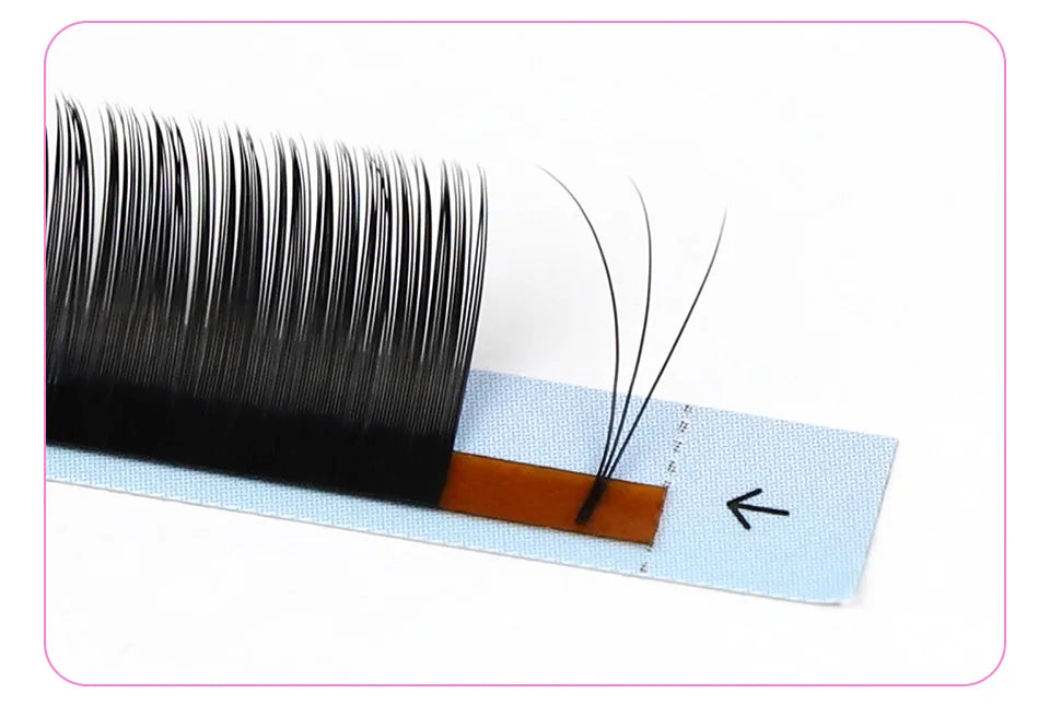 RUJADE 0.03 0.05 0.07 Russian Volume Eyelashes Extension Individual Handmade Lashes Fans Silk False Mink Eyelash Pinching Fans