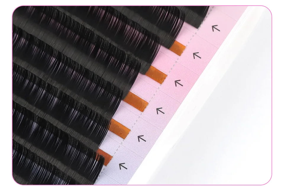 RUJADE 0.03 0.05 0.07 Russian Volume Eyelashes Extension Individual Handmade Lashes Fans Silk False Mink Eyelash Pinching Fans
