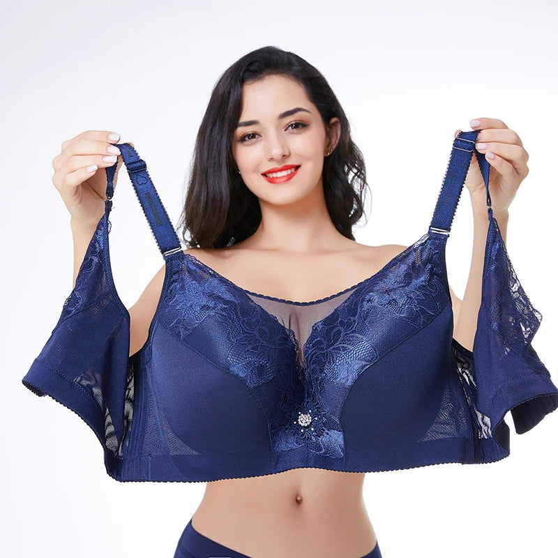 Big Size Push Up Bra 48G 50G 52G Plus Size Bralette Large Size Brassiere Female Bra Plus Size 40-52 Sexy Seamless Bras For Women