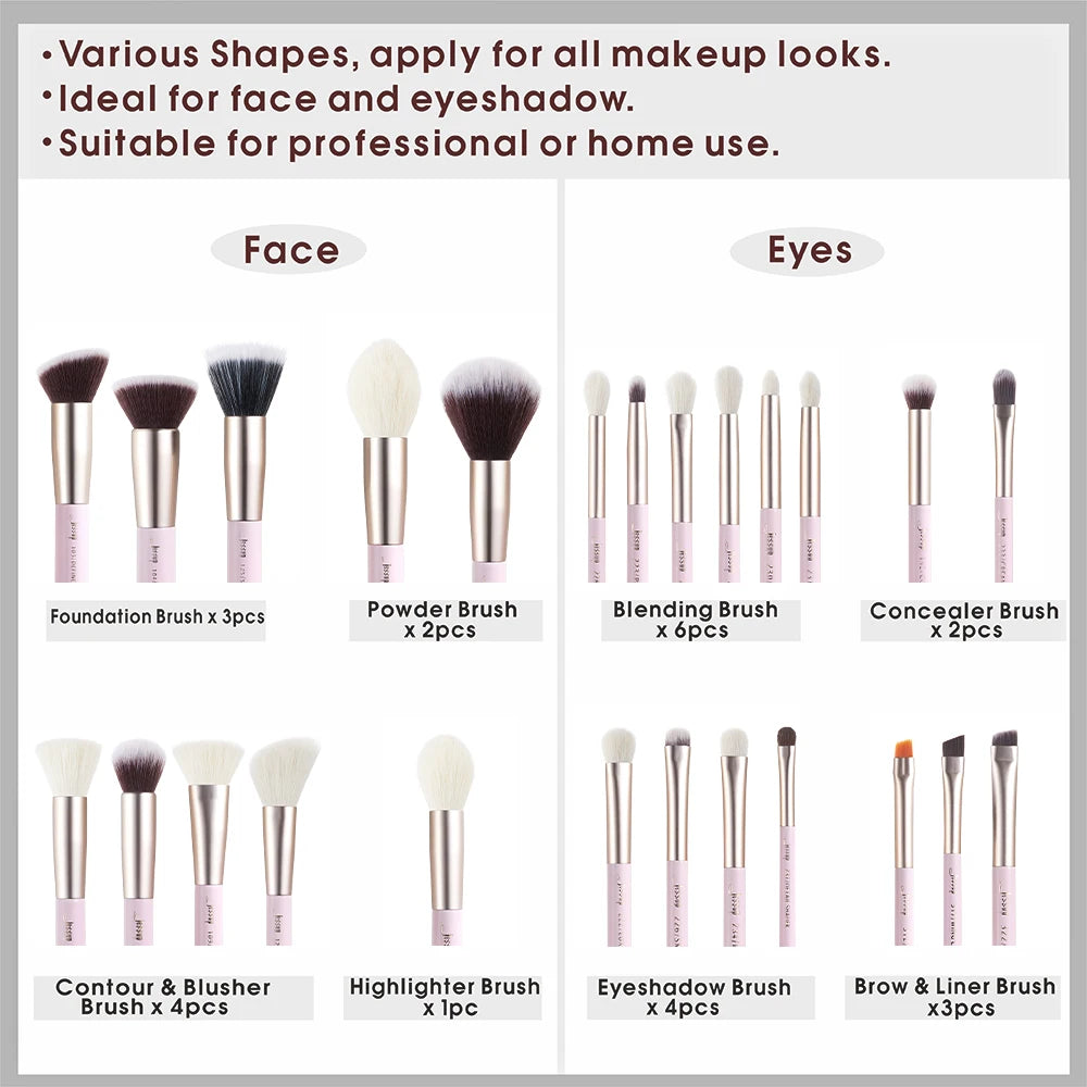 Jessup Professional Makeup Brushes Set 25pcs Powder Foundation Eyeshadow Concealer Blusher Brush Makeup Cosmetic Kits T290