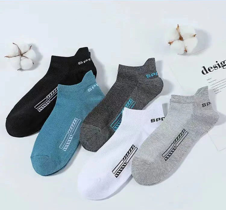 10Pairs High Quality Men Ankle Socks Breathable Cotton Sports Socks Mesh Casual Athletic Summer Thin Cut Short Sokken Size 38-48