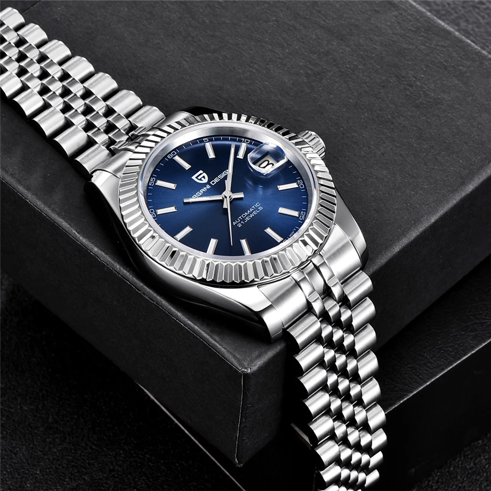 PAGANI DESIGN Man Mechanical Watch Top Brand Luxury Automatic Watch Stainless Steel 100m Waterproof Watch Men Clock Reloj Hombre