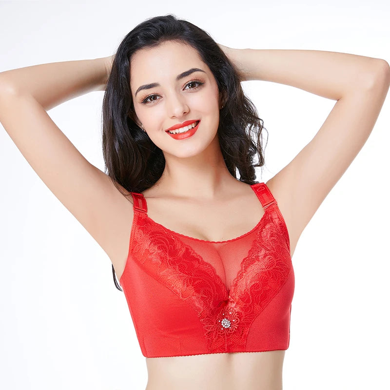 Big Size Push Up Bra 48G 50G 52G Plus Size Bralette Large Size Brassiere Female Bra Plus Size 40-52 Sexy Seamless Bras For Women