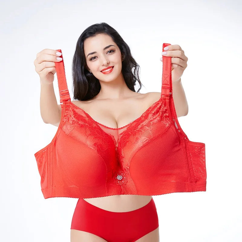 Big Size Push Up Bra 48G 50G 52G Plus Size Bralette Large Size Brassiere Female Bra Plus Size 40-52 Sexy Seamless Bras For Women