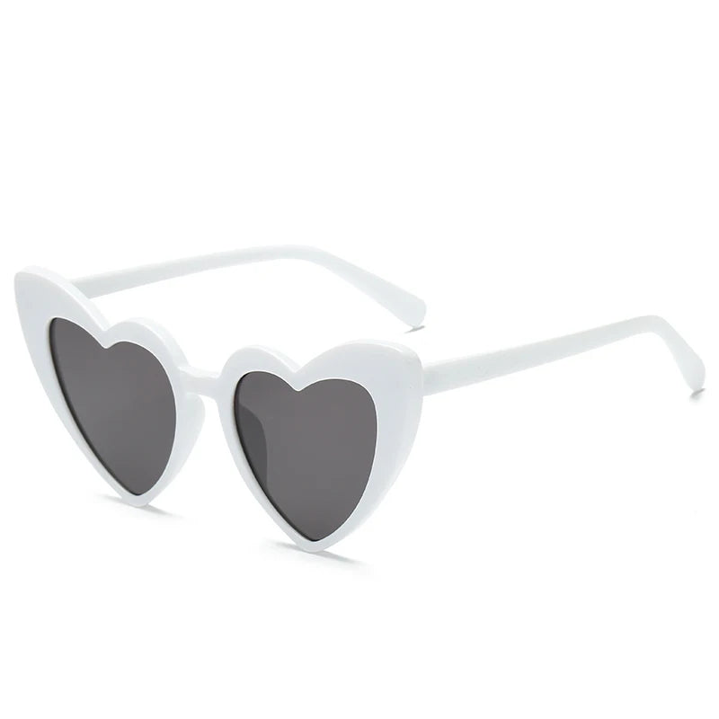 Heart Shaped Sunglasses Women Cat Eye Female Sun Glasses Luxury Brand Retro Love Black Red Eyewear Men Oversize Shade