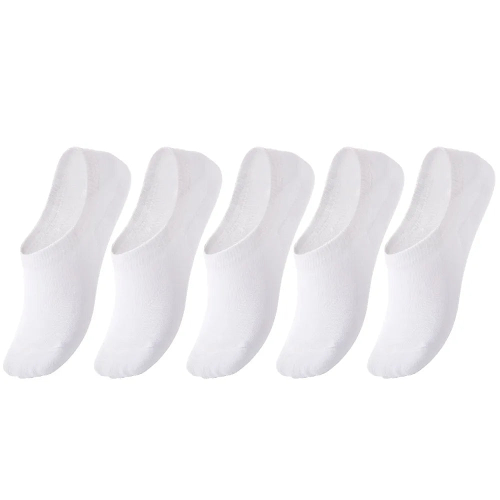 5 pairs of boys girls children  soft invisible socks low  casual cotton leisure sailing anti-skid stealth non-display