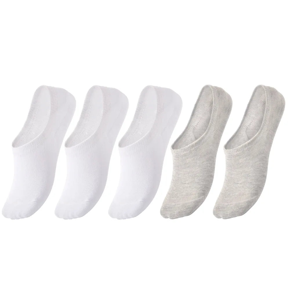 5 pairs of boys girls children  soft invisible socks low  casual cotton leisure sailing anti-skid stealth non-display