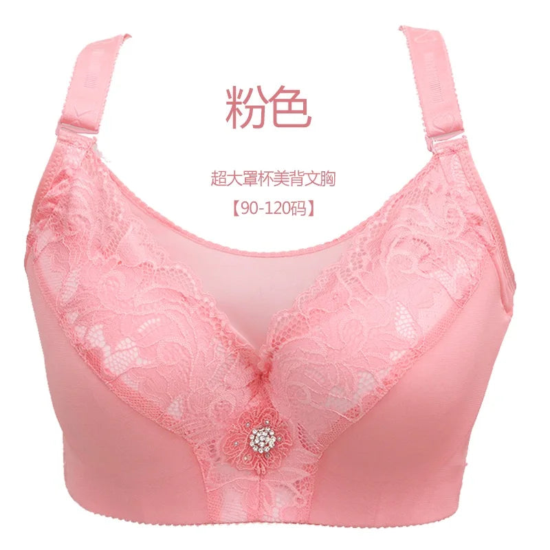 Big Size Push Up Bra 48G 50G 52G Plus Size Bralette Large Size Brassiere Female Bra Plus Size 40-52 Sexy Seamless Bras For Women