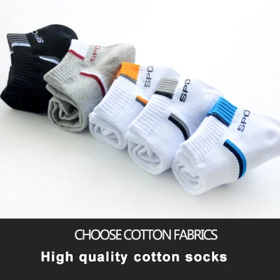 10 Pair High Quality Men Ankle Socks Breathable Cotton Sports Socks Mesh Casual Athletic Summer Thin Cut Short Sokken Size 38-48