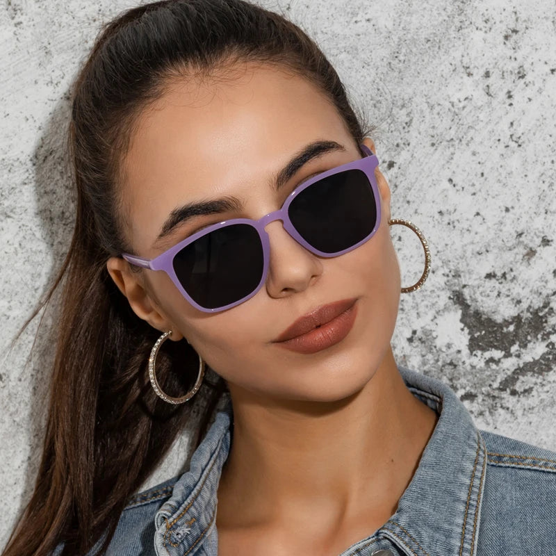Square Small Sunglasses Women Rectangle Frame Purple Colorful Sun Glasses Female Oculos Y2K Retro Gradient Hip Hop Shades UV400