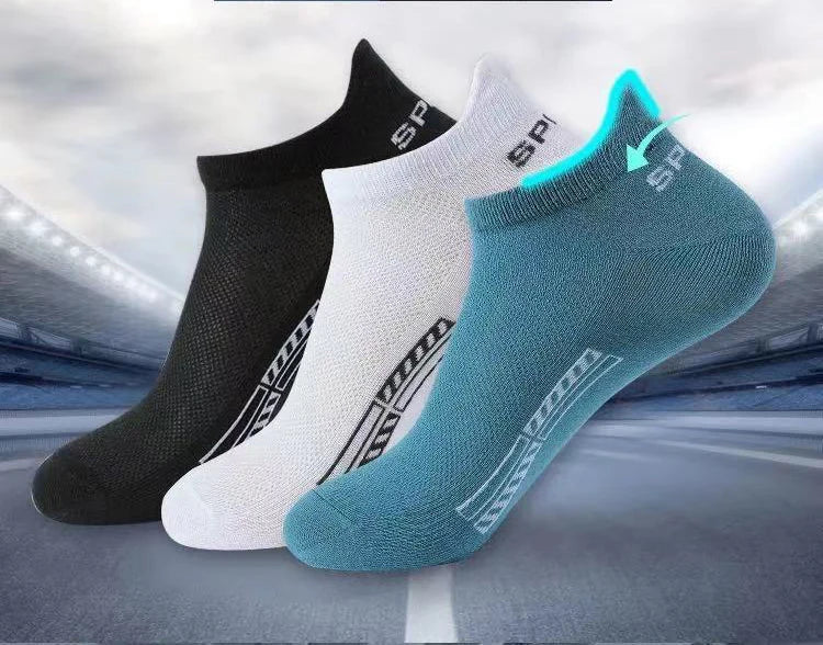 10Pairs High Quality Men Ankle Socks Breathable Cotton Sports Socks Mesh Casual Athletic Summer Thin Cut Short Sokken Size 38-48