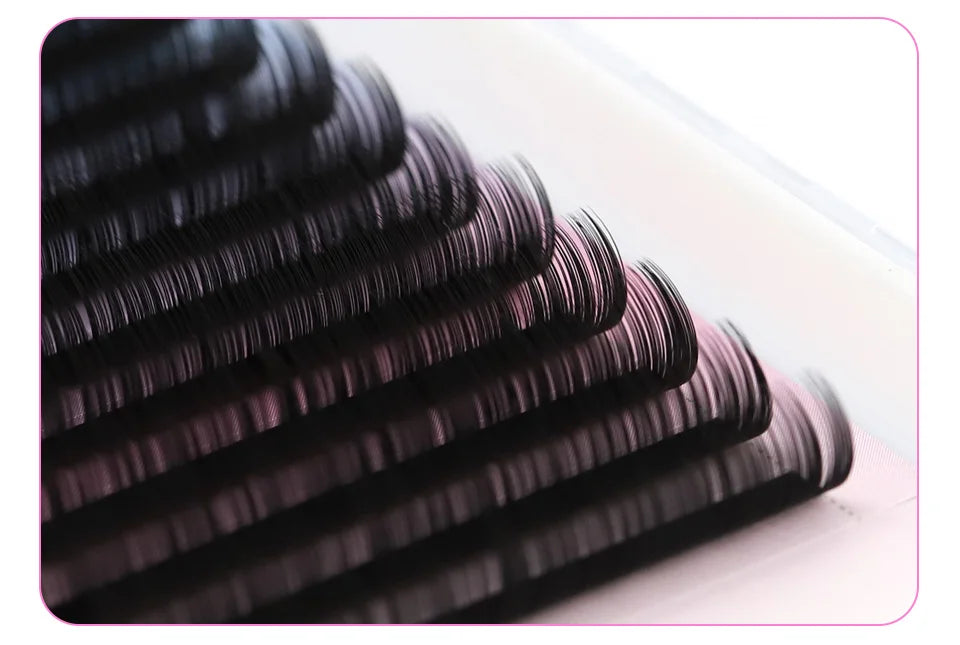 RUJADE 0.03 0.05 0.07 Russian Volume Eyelashes Extension Individual Handmade Lashes Fans Silk False Mink Eyelash Pinching Fans