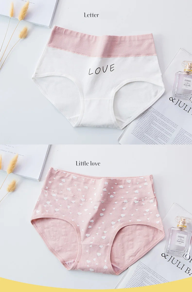 4Pcs Plus Size M-5XL Panties Women Cotton High Waist Slimming Underwear Seamless Girls Briefs Sexy Female Breathable Lingerie