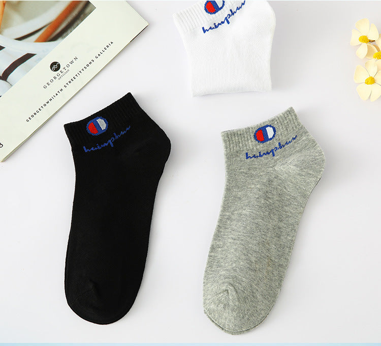 5/10/20 Pairs Men Ankle Socks Cotton Brand Classic Fashion Black White Socks Breathable Mesh Athletic Sports Socks for Summer