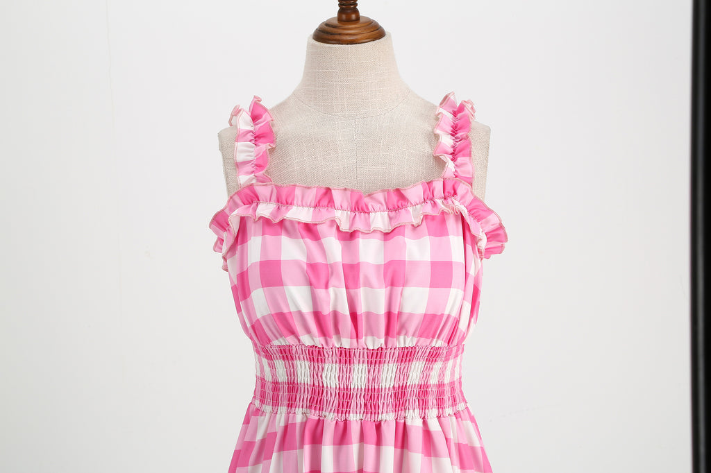 Elegant Women Pink Polka Dot Dress Summer Robe Hepburn 1950s 60s Vintage Sexy Halter Rockabilly Retro Party Dresses 2026 Vestido