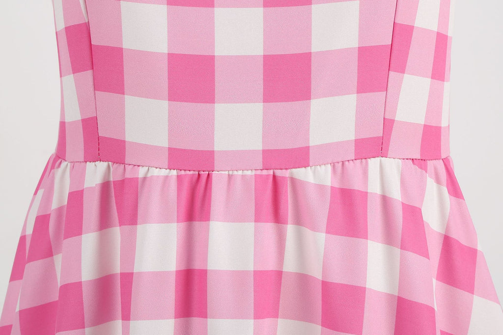 Elegant Women Pink Polka Dot Dress Summer Robe Hepburn 1950s 60s Vintage Sexy Halter Rockabilly Retro Party Dresses 2026 Vestido