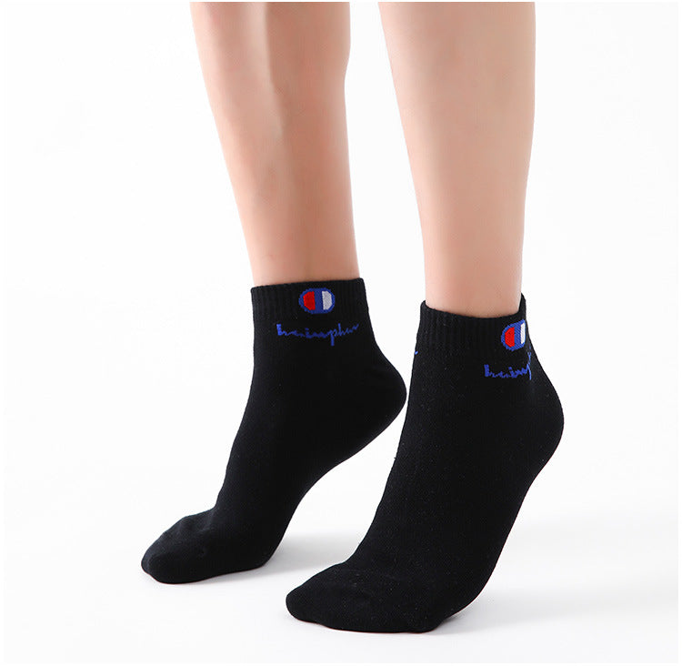 5/10/20 Pairs Men Ankle Socks Cotton Brand Classic Fashion Black White Socks Breathable Mesh Athletic Sports Socks for Summer