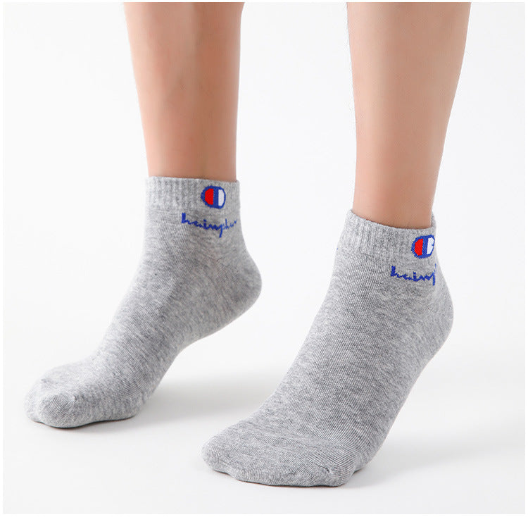 5/10/20 Pairs Men Ankle Socks Cotton Brand Classic Fashion Black White Socks Breathable Mesh Athletic Sports Socks for Summer