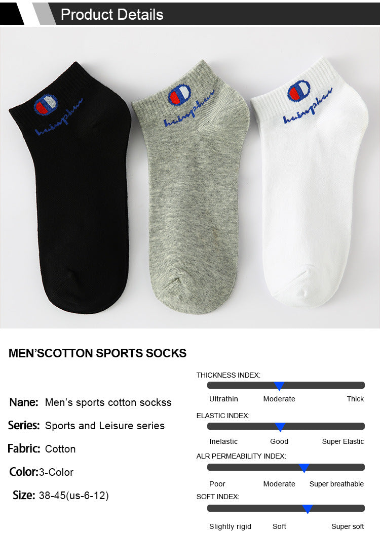 5/10/20 Pairs Men Ankle Socks Cotton Brand Classic Fashion Black White Socks Breathable Mesh Athletic Sports Socks for Summer