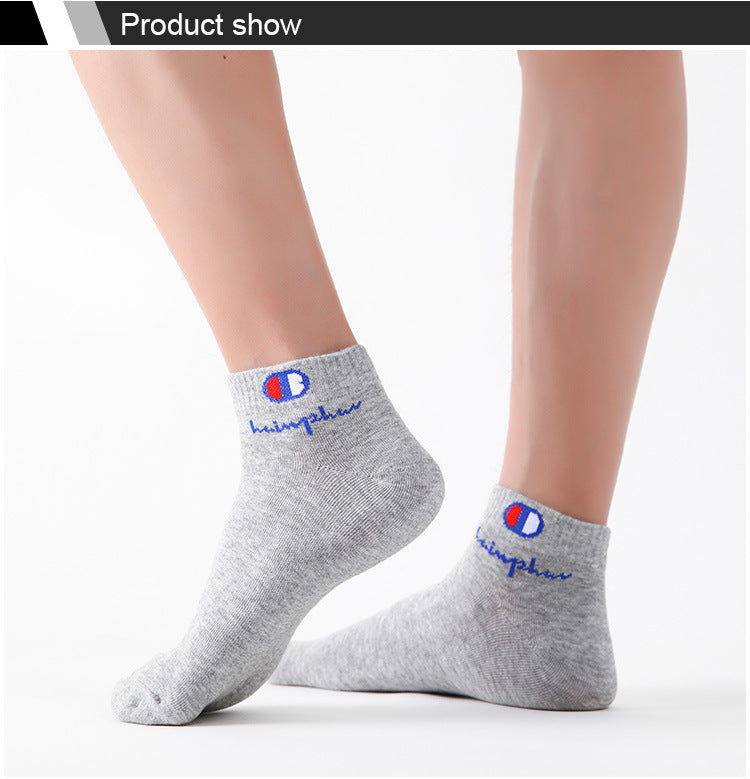 5/10/20 Pairs Men Ankle Socks Cotton Brand Classic Fashion Black White Socks Breathable Mesh Athletic Sports Socks for Summer