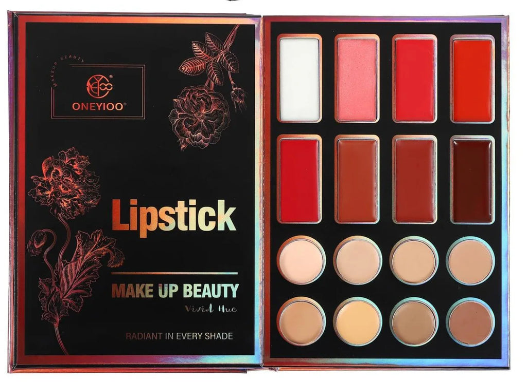 New 55-Color Eyeshadow Palette Lipstick Highlighter Contour Palette Professional Makeup Kit with Shimmer Matte Eye Shadows