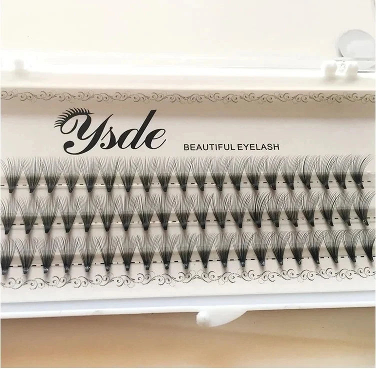 HBZGTLAD 8-18mm 60 bundles/Set Natural 6/10/20D Black 0.07mm fiber Lashes False Eyelashes Extension Beauty Tips Big eye tools