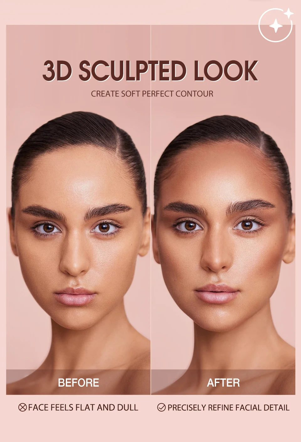 O.TWO.O Contour Stick Cream Long-wear Lightweight Brighten Stick Easy to Sculpt Face Concealer Bronzer Contouring Makeup Pen