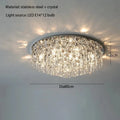 Modern Minimalist LED K9 Crystal Chandelier Ceiling Pendant Suspend Lights Home Decoration Lamp Dining Room Living Villa Bedroom