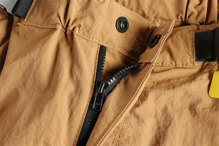 2025 New Japanese Loose Straight Outdoor Paratrooper Assault Pants Men's Functional Pocket Casual Trouser with Belt for Cityboy