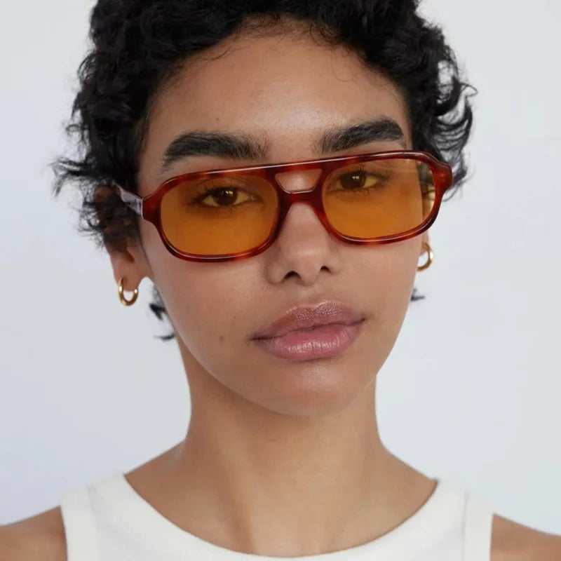 3pcs/6pcs New Parallel Bars Versatile Sun Glasses Retro Fashion Outdoor Sunglasses Riding UV Protection Eyeglasses Female