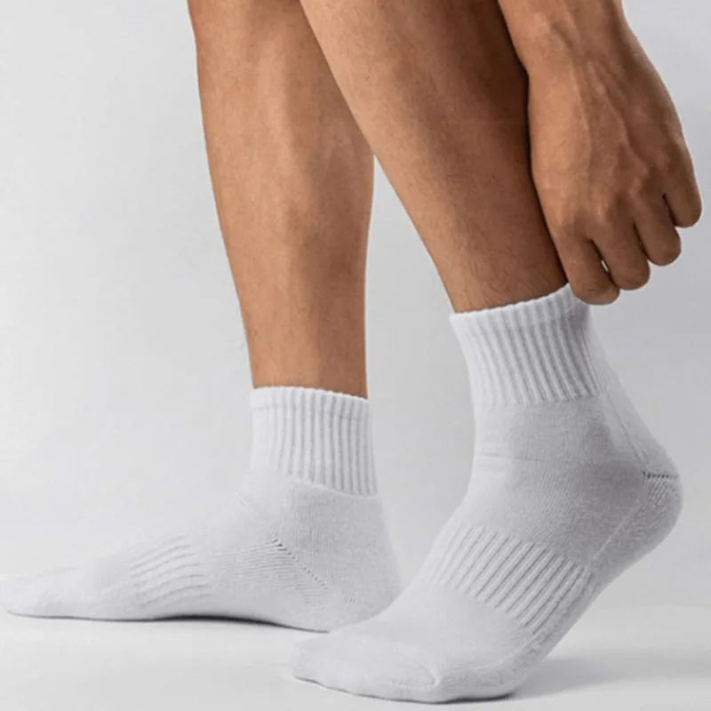 10/20 Pairs Neutral Solid Color Round Neck Socks Spring Summer Sweat Absorbing Breathable Soft Comfortable Couple Sports Socks