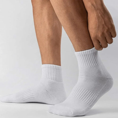 10/20 Pairs Neutral Solid Color Round Neck Socks Spring Summer Sweat Absorbing Breathable Soft Comfortable Couple Sports Socks