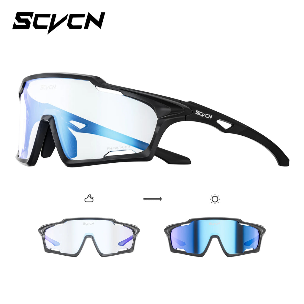 SCVCN Photochromic Sunglasses for Man Cycling Glasses MTB Riding Skating UV400 Fishing Goggles Woman Bike Bicycle Baseball 2026