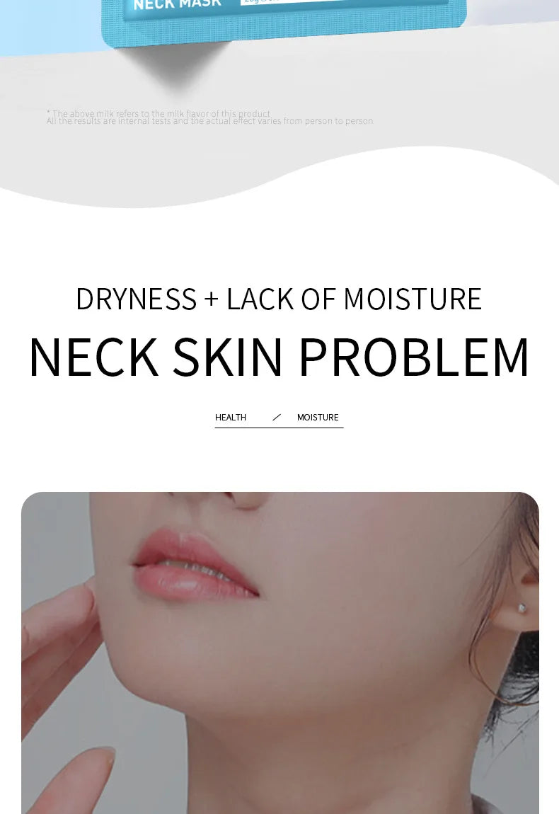 10pcs SADOER Hyaluronic Acid Neck Mask Collagen Firming Neck Masks Nourishing Brightening Beauty Moisturizing Necks Skin Care