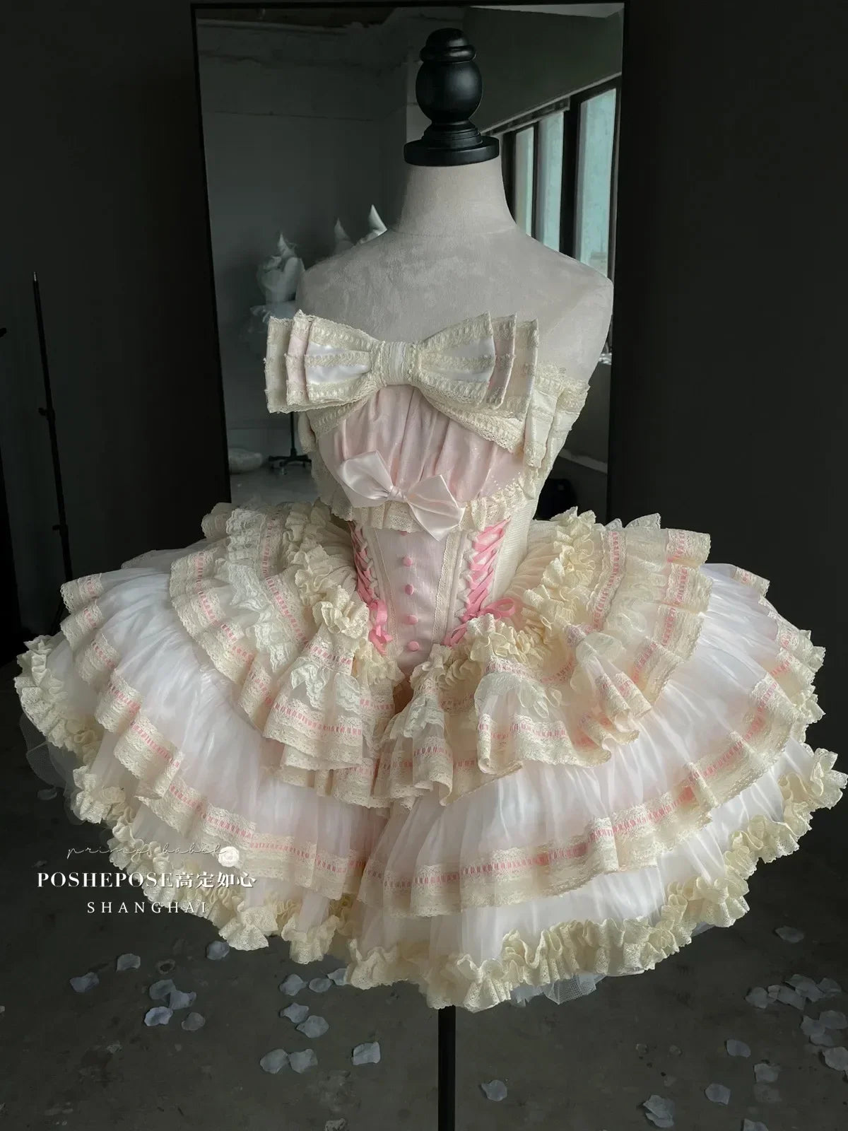 New Girls Birthday Lolita Dress 2026 Spring and Summer Women's Tube Top Satin Bowknot Slim Pettiskirt Short Mini Party Dress