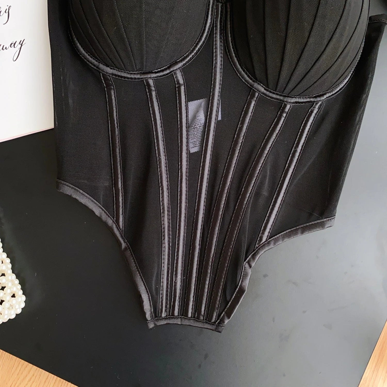 SINGREINY Fashion Solid Corset Lingerie Top Ladies Strap Sheer Mesh Slim Camisole American Retro Backless Beach Sexy Tank Top